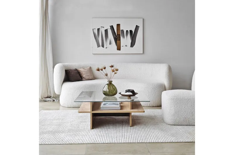 Sofabord Rubby Kvadrat Sudamal / Transparent - Sudamal / Transparent - Møbler - Bord - Sofabord & salongbord