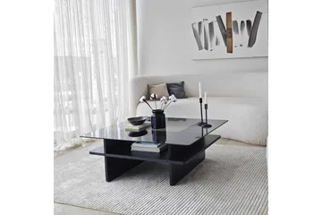 Sofabord Rubby Kvadrat Svart / Røyk - Svart / Røyk - Møbler - Bord - Sofabord & salongbord