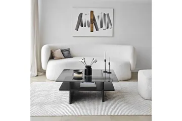 Sofabord Rubby Kvadrat Svart / Røyk - Svart / Røyk - Møbler - Bord - Sofabord & salongbord