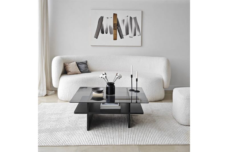 Sofabord Rubby Kvadrat Svart / Røyk - Svart / Røyk - Møbler - Bord - Sofabord & salongbord