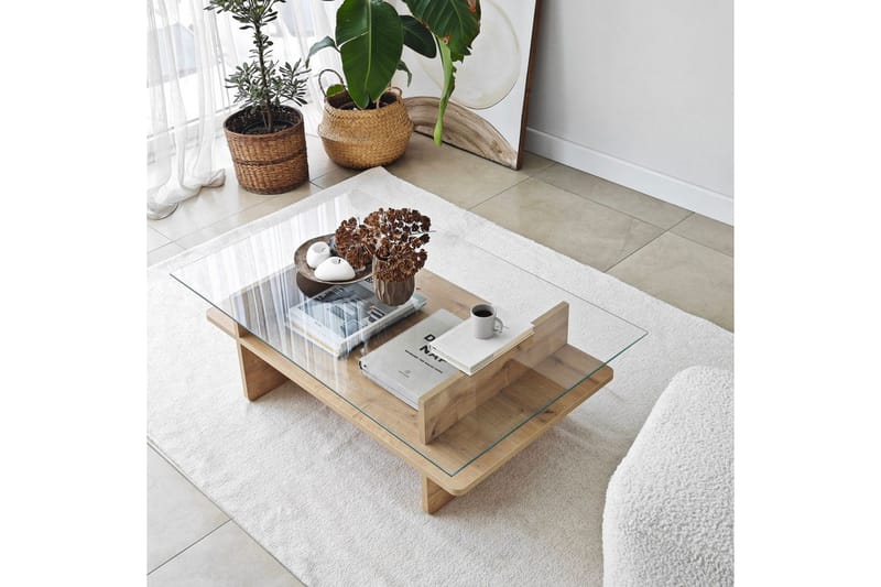 Sofabord Rubby Rektangel Sudamal / Transparent - Sudamal / Transparent - Møbler - Bord - Sofabord & salongbord