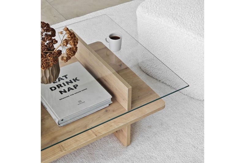 Sofabord Rubby Rektangel Sudamal / Transparent - Sudamal / Transparent - Møbler - Bord - Sofabord & salongbord