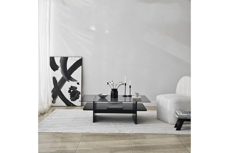 Sofabord Rubby Rektangel Svart / Røyk - Svart / Røyk - Møbler - Bord - Sofabord & salongbord