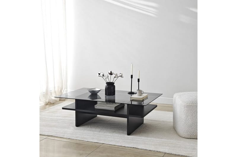 Sofabord Rubby Rektangel Svart / Røyk - Svart / Røyk - Møbler - Bord - Sofabord & salongbord