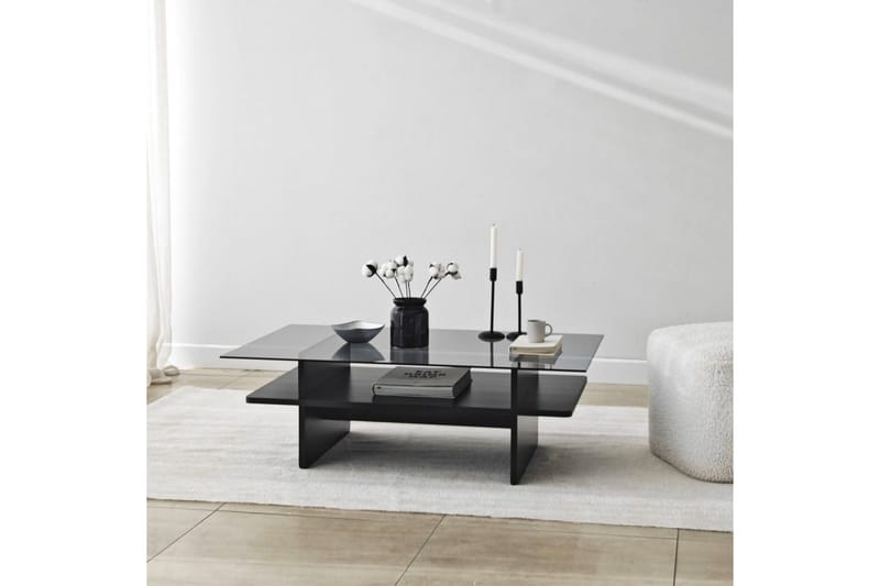 Sofabord Rubby Rektangel Svart / Røyk - Svart / Røyk - Møbler - Bord - Sofabord & salongbord