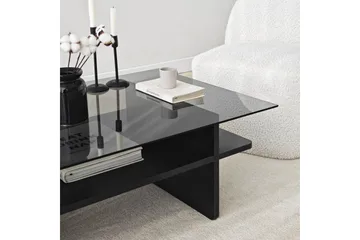 Sofabord Rubby Rektangel Svart / Røyk - Svart / Røyk - Møbler - Bord - Sofabord & salongbord