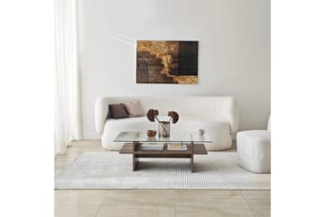 Sofabord Rubby Rektangel Valnøtt / Transparent - Valnøtt / Transparent - Møbler - Bord - Sofabord & salongbord