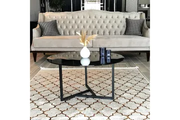 Sabani Sofabord 75 cm Rundt X-formede Ben - Grå - Møbler - Bord - Sofabord & salongbord