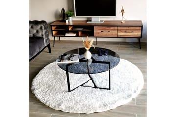 Sabani Sofabord 75 cm Rundt X-formede Ben - Grå - Møbler - Bord - Sofabord & salongbord