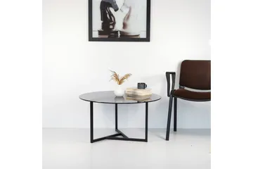 Sabani Sofabord 75 cm Rundt X-formede Ben - Grå - Møbler - Bord - Sofabord & salongbord