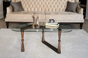 Sabani Sofabord 96 cm Trekantete - Valnøttbrun - Møbler - Bord - Sofabord & salongbord