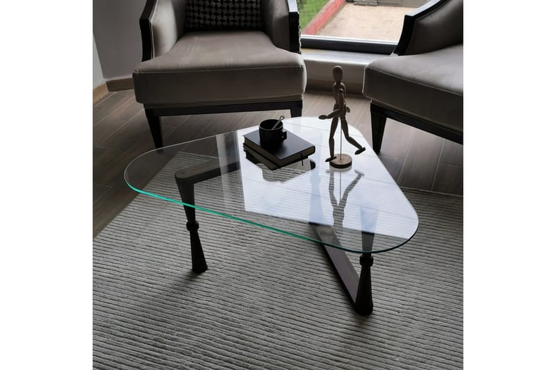 Sabani Sofabord 96 cm Trekantete - Valnøttbrun - Møbler - Bord - Sofabord & salongbord