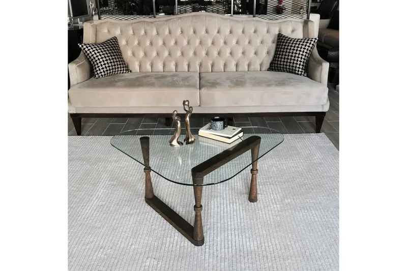 Sabani Sofabord 96 cm Trekantete - Valnøttbrun - Møbler - Bord - Sofabord & salongbord