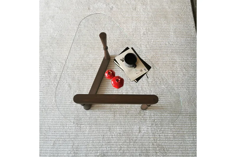 Sabani Sofabord 96 cm Trekantete - Valnøttbrun - Møbler - Bord - Sofabord & salongbord