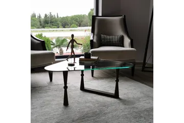 Sabani Sofabord 96 cm Trekantete - Valnøttbrun - Møbler - Bord - Sofabord & salongbord