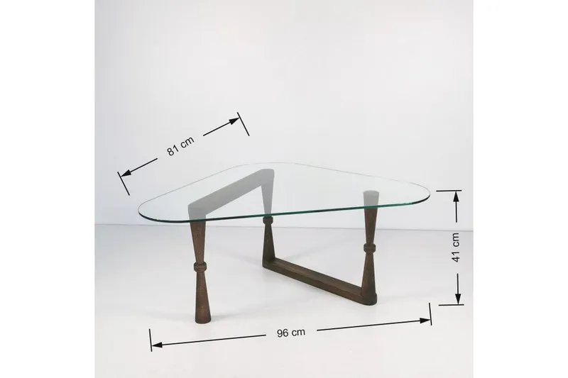 Sabani Sofabord 96 cm Trekantete - Valnøttbrun - Møbler - Bord - Sofabord & salongbord