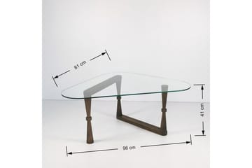 Sabani Sofabord 96 cm Trekantete - Valnøttbrun - Møbler - Bord - Sofabord & salongbord