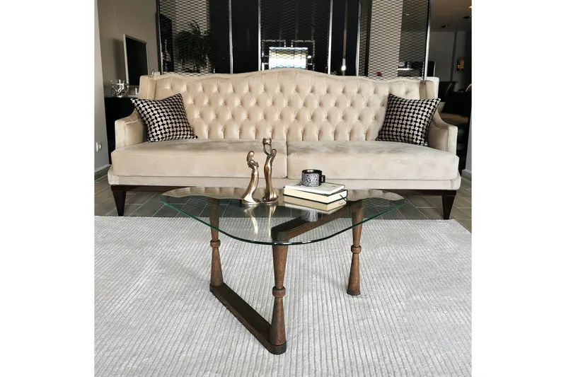 Sabani Sofabord 96 cm Trekantete - Valnøttbrun - Møbler - Bord - Sofabord & salongbord