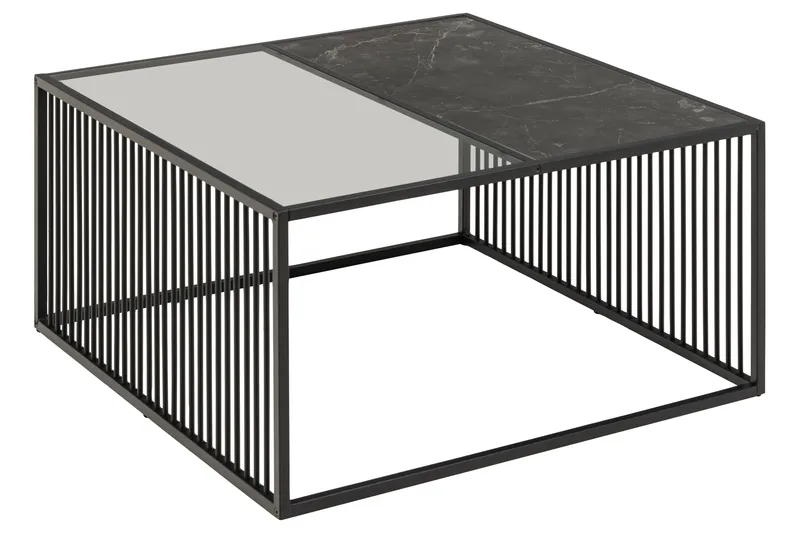 Saklani Sofabord 80x80 cm - Sort - Møbler - Bord - Sofabord & salongbord