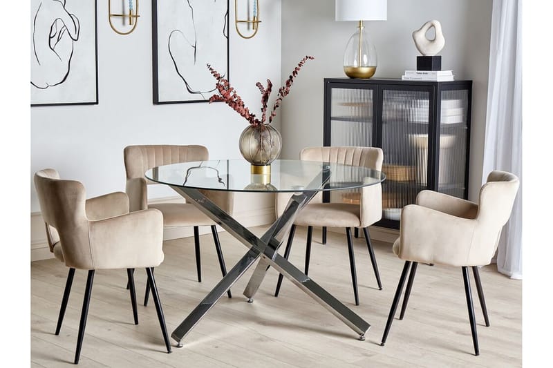 Sofabord Salno 110 cm Rundt - Sølv - Møbler - Bord - Sofabord & salongbord