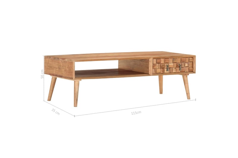 Salongbord 110x50x35 cm heltre akasie -   - Sofabord & salongbord