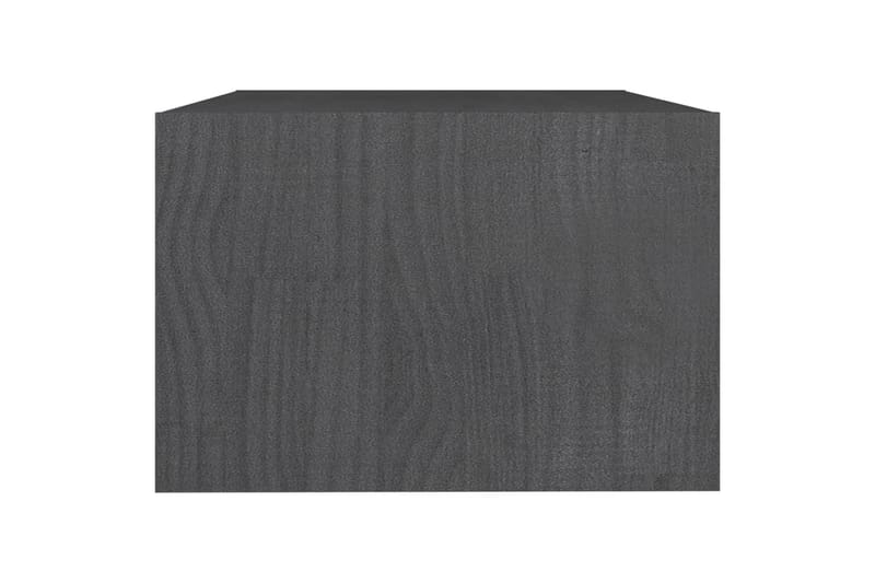 Salongbord 75x50x33,5 cm heltre furu grå - Grå - Sofabord & salongbord