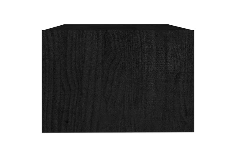 Salongbord 75x50x33,5 cm heltre furu svart - Svart - Sofabord & salongbord