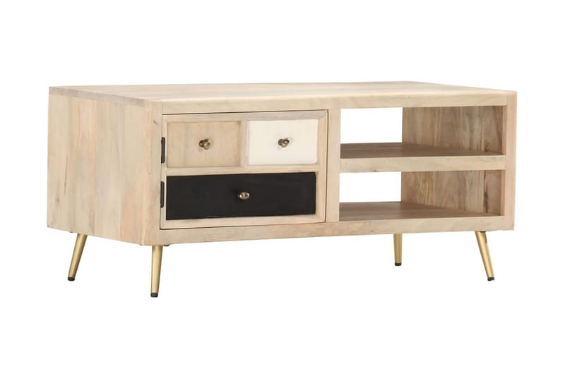 Salongbord 90x45x40 cm heltre mango -   - Sofabord & salongbord