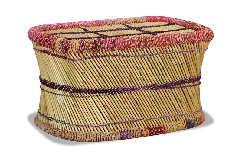 Salongbord bambus med Chindidetaljer flerfarget - Flerfarget - Sofabord & salongbord