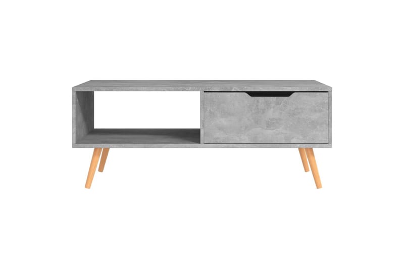 Salongbord betonggrå 100x49,5x43 cm sponplate - Grå - Sofabord & salongbord