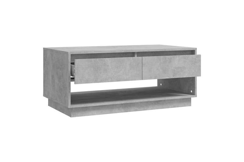 Salongbord betonggrå 102,5x55x44 cm sponplate - Grå - Sofabord & salongbord