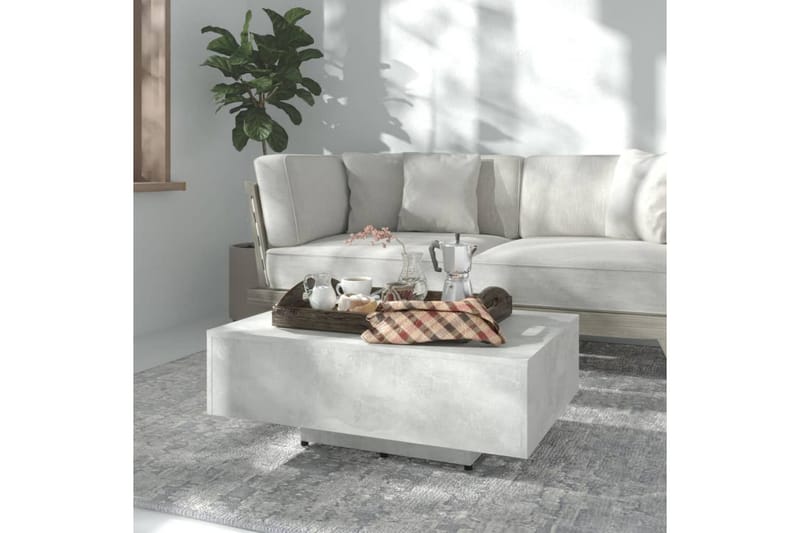 Salongbord betonggrå 85x55x31 cm sponplate - Grå - Sofabord & salongbord