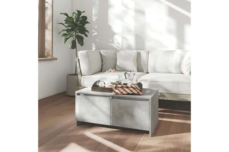 Salongbord betonggrå 90x50x41,5 cm sponplate - Grå - Sofabord & salongbord