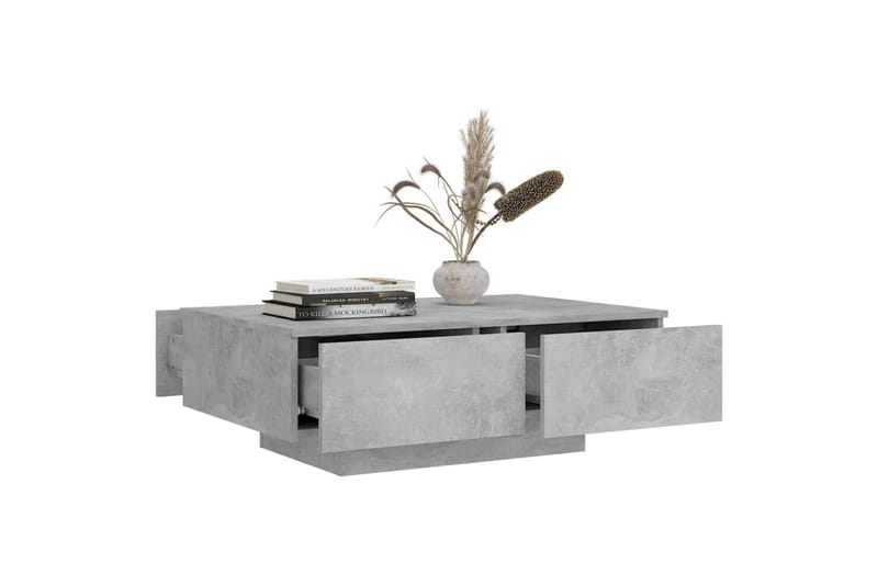 Salongbord betonggrå 90x60x31 cm sponplate - Grå - Sofabord & salongbord
