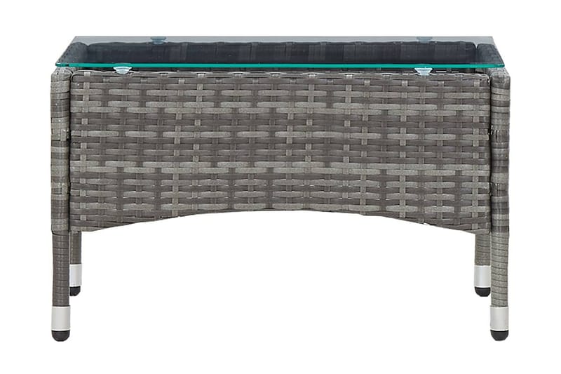 Salongbord grå 60x40x36 cm polyrotting - Grå - Sofabord & salongbord