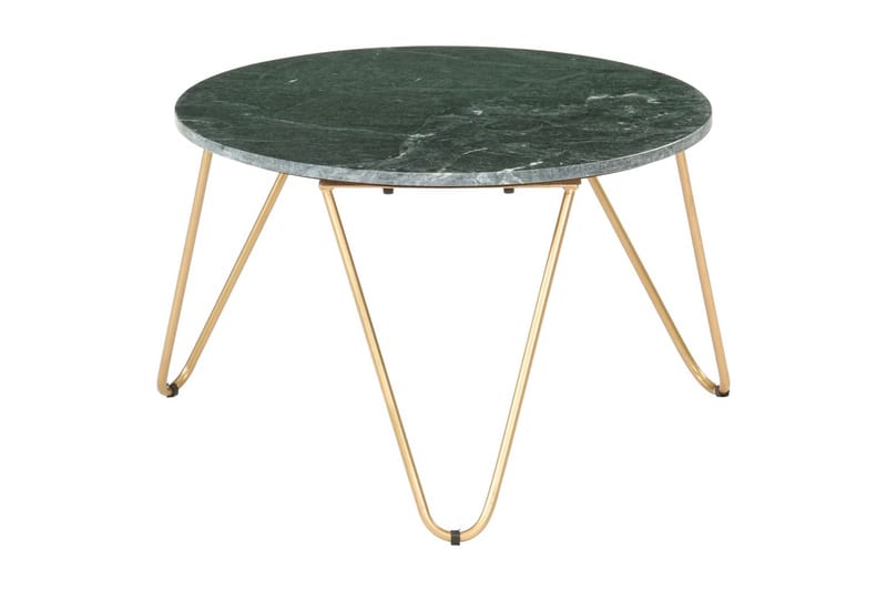 Salongbord grønn 65x65x42 cm ekte stein med marmorstruktur - Sofabord & salongbord