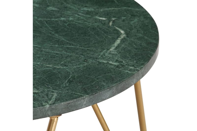 Salongbord grønn 65x65x42 cm ekte stein med marmorstruktur - Sofabord & salongbord
