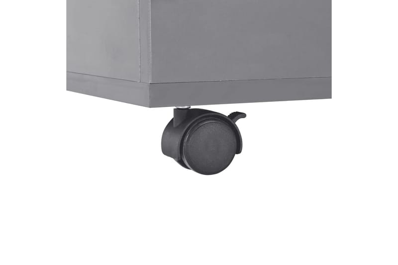 Salongbord høyglans grå 100x100x35 cm - Grå - Sofabord & salongbord