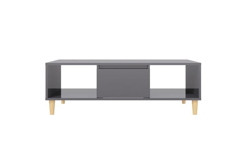 Salongbord høyglans grå 103,5x60x35 cm sponplate - Grå - Sofabord & salongbord