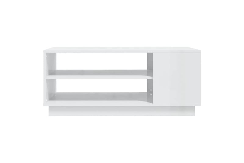 Salongbord høyglans hvit 102x55x43 cm sponplate - Hvit - Sofabord & salongbord