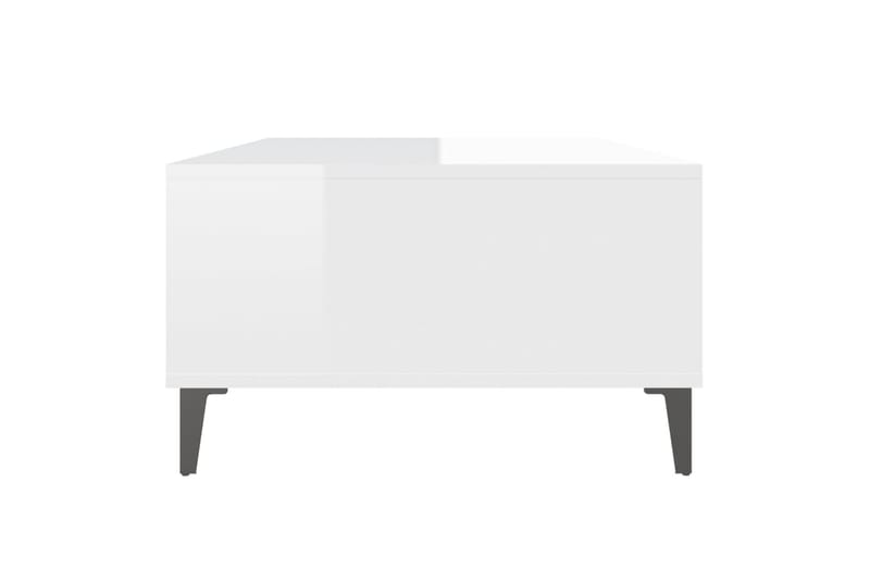 Salongbord høyglans hvit 103,5x60x35 cm sponplate - Hvit - Sofabord & salongbord