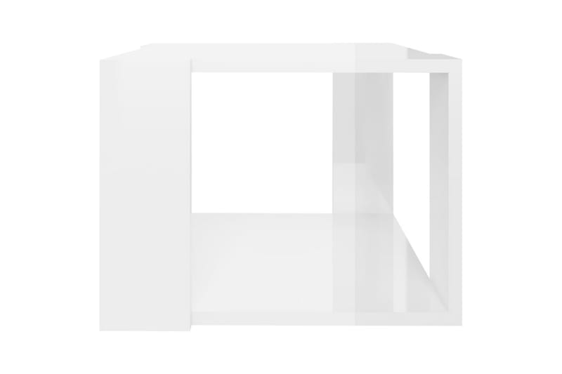 Salongbord høyglans hvit 40x40x30 cm sponplate - Hvit - Sofabord & salongbord