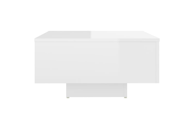 Salongbord høyglans hvit 60x60x31,5 cm sponplate - Hvit - Sofabord & salongbord