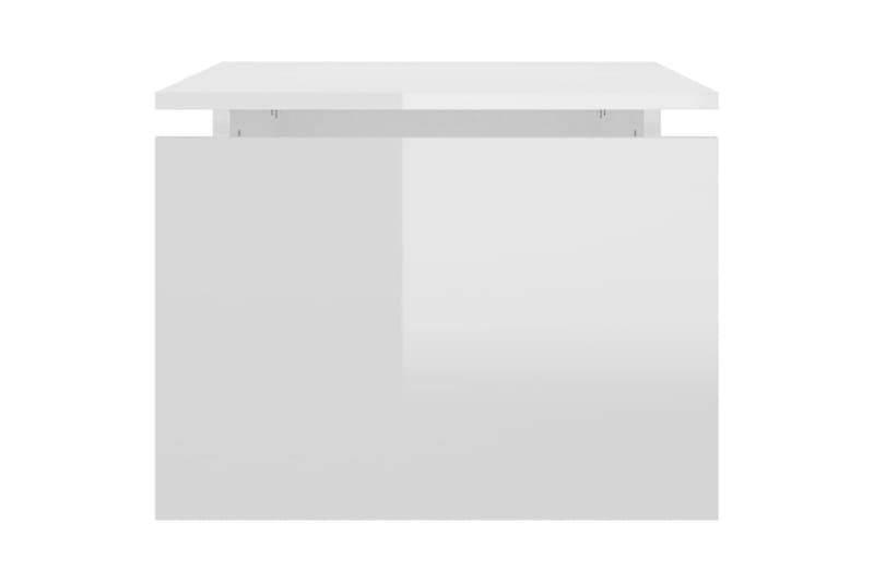 Salongbord høyglans hvit 68x50x38 cm sponplate - Hvit - Sofabord & salongbord