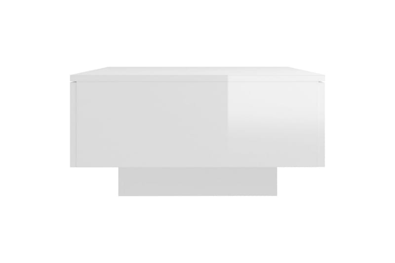 Salongbord høyglans hvit 90x60x31 cm sponplate - Hvit - Sofabord & salongbord