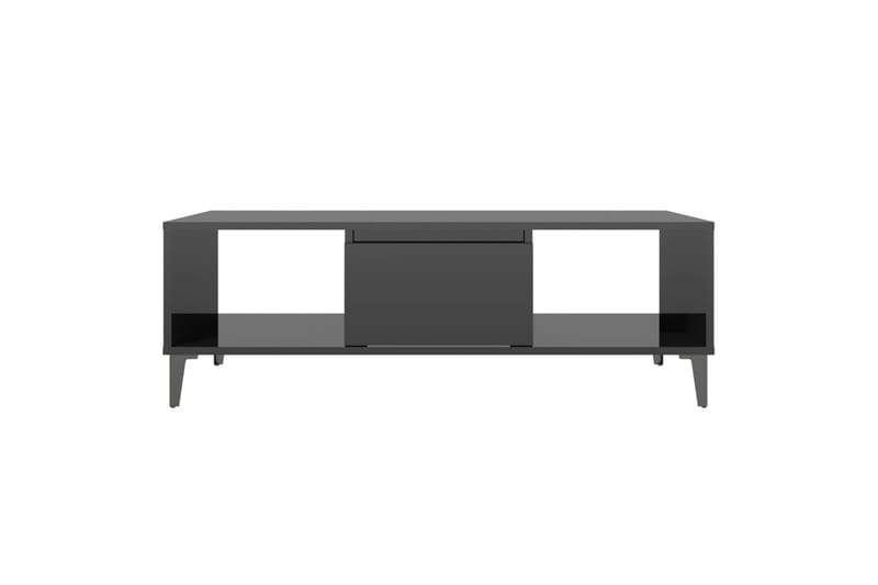 Salongbord høyglans svart 103,5x60x35 cm sponplate - Svart - Sofabord & salongbord