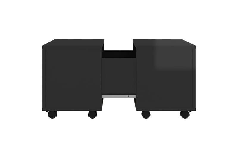 Salongbord høyglans svart 60x60x38 cm sponplate - Svart - Sofabord & salongbord
