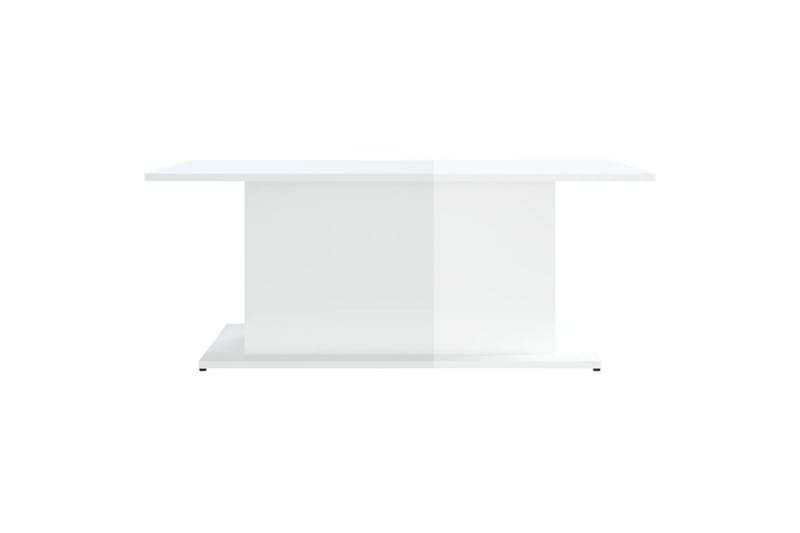 Salongbord høyglas hvit 102x55,5x40 cm sponplate - Hvit - Sofabord & salongbord