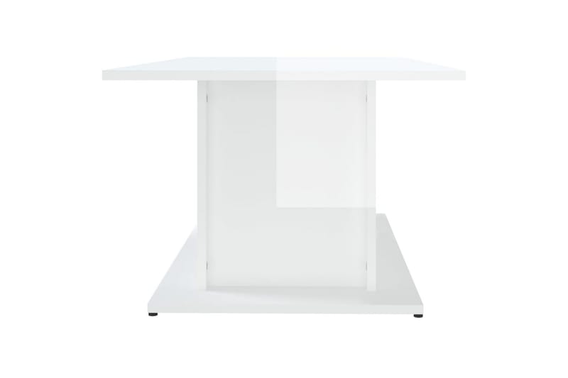 Salongbord høyglas hvit 102x55,5x40 cm sponplate - Hvit - Sofabord & salongbord