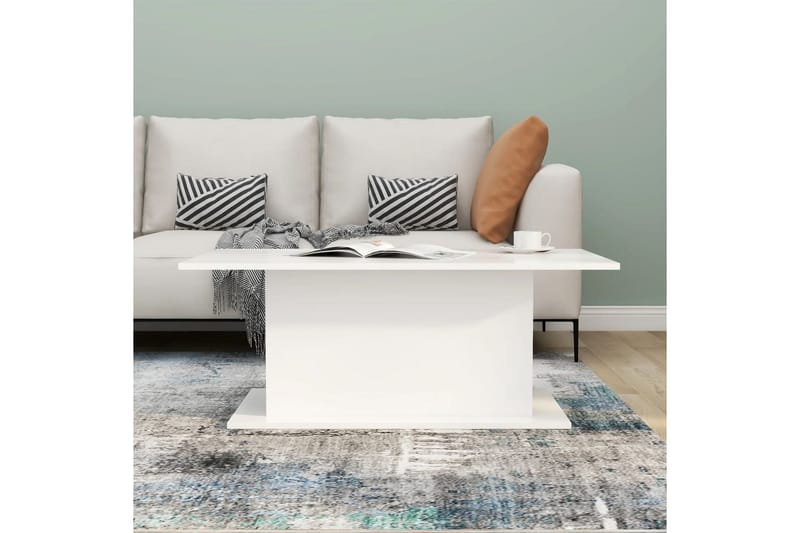 Salongbord hvit 102x55,5x40 cm sponplate - Hvit - Sofabord & salongbord